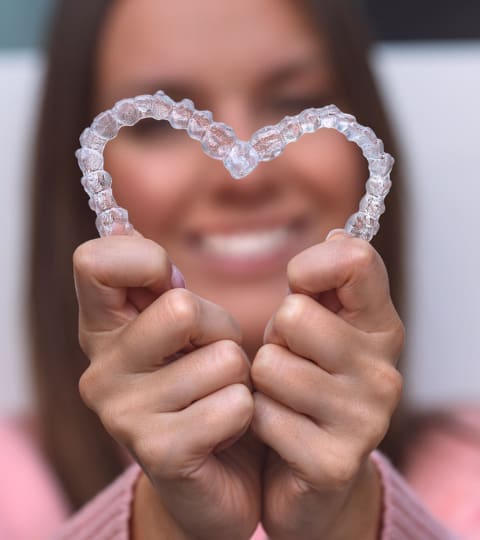 Patient using Invisalign